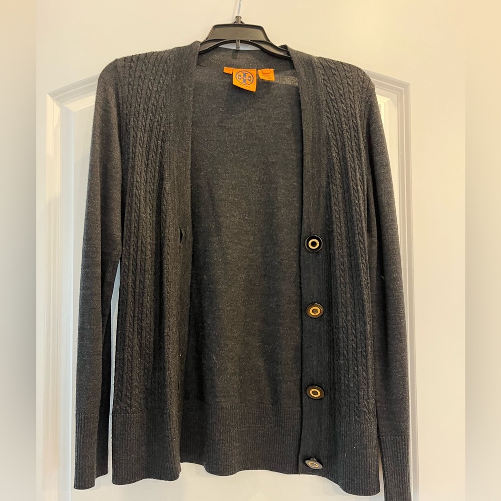 Tory Burch Wool Cardigan with Button Accents